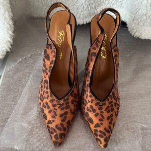 Leopard Print Slingback Heels